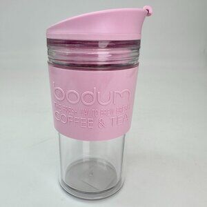 BODUM Pink Double-Wall Travel Mug – Made in Portugal (New)